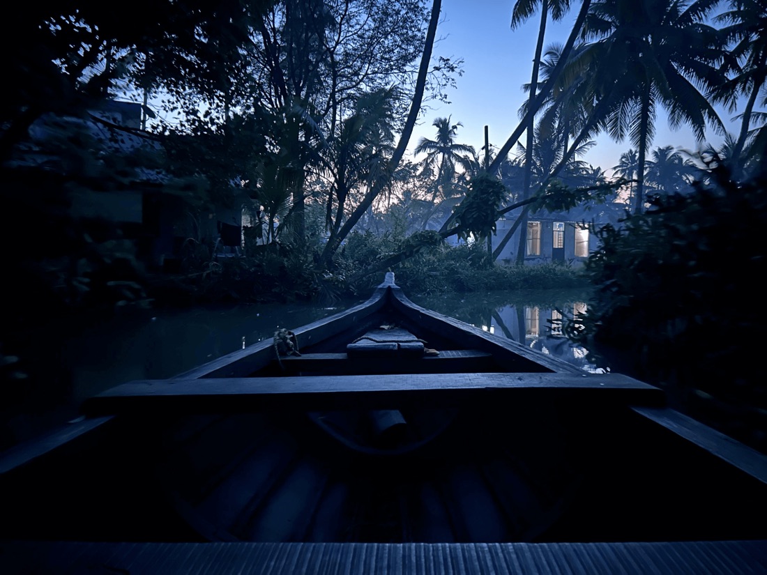 Kerala backwaters at dusk