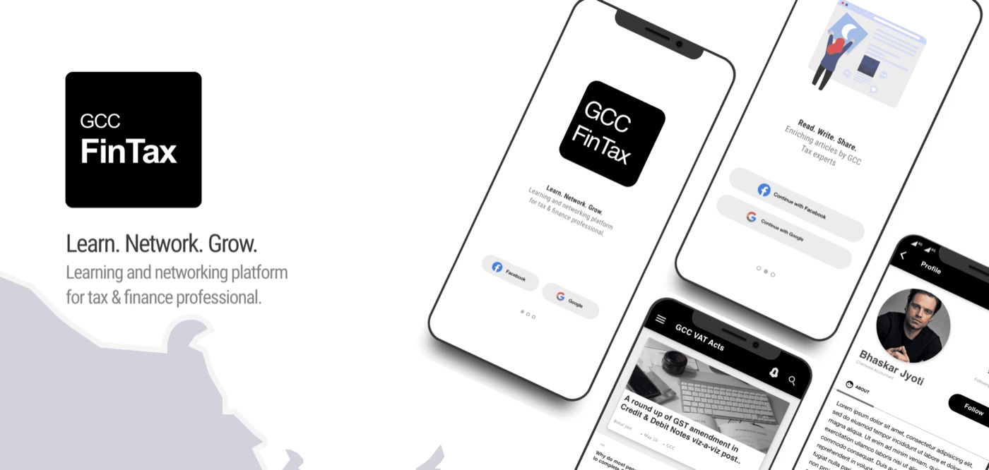 GCC FinTax app screens